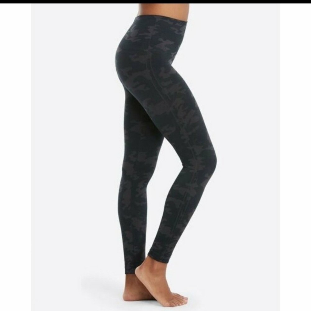 Spanx Black gray Camo Look at Me Now Leggings